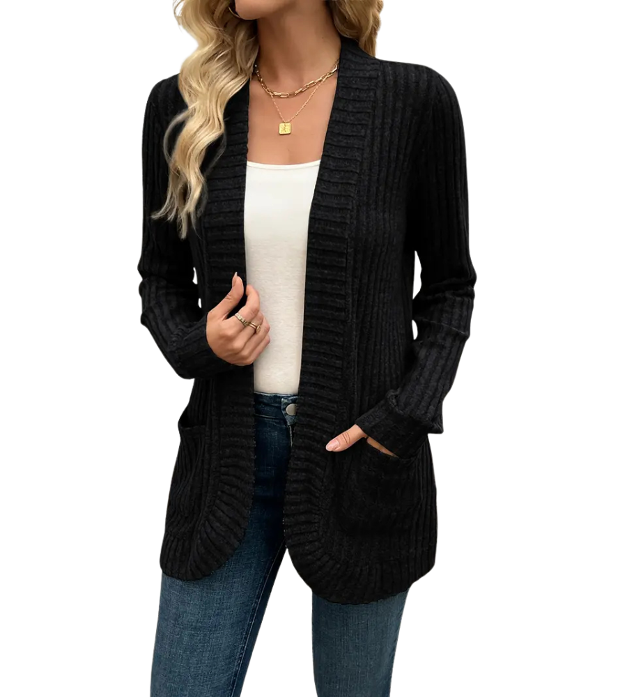 Sigrid | Myk Ribbestrikket Cardigan