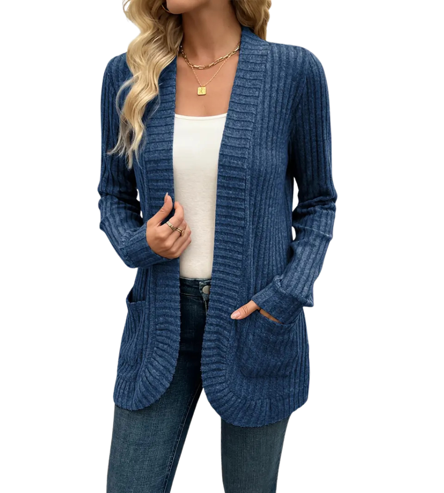 Sigrid | Myk Ribbestrikket Cardigan