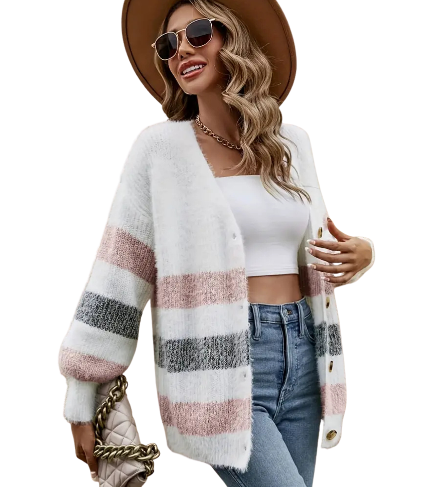 Britt | Stripet Cardigan