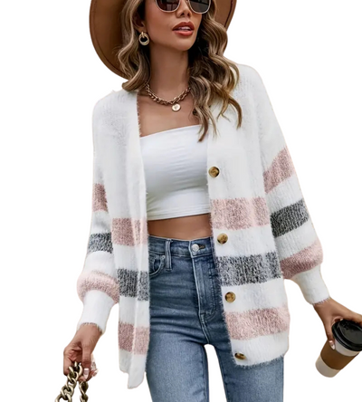 Britt | Stripet Cardigan
