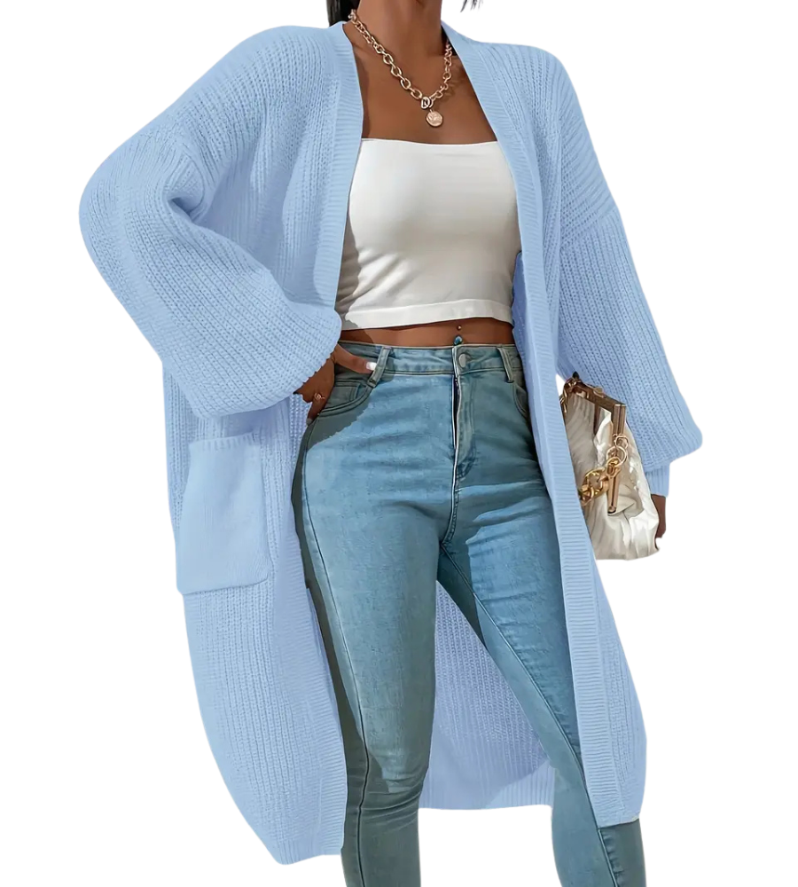 Liv | Lang Cardigan med Lommer