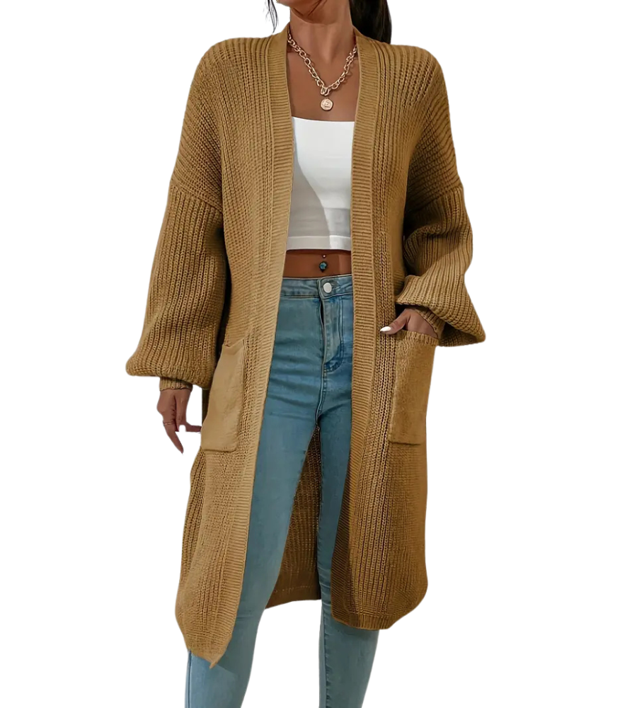 Liv | Lang Cardigan med Lommer