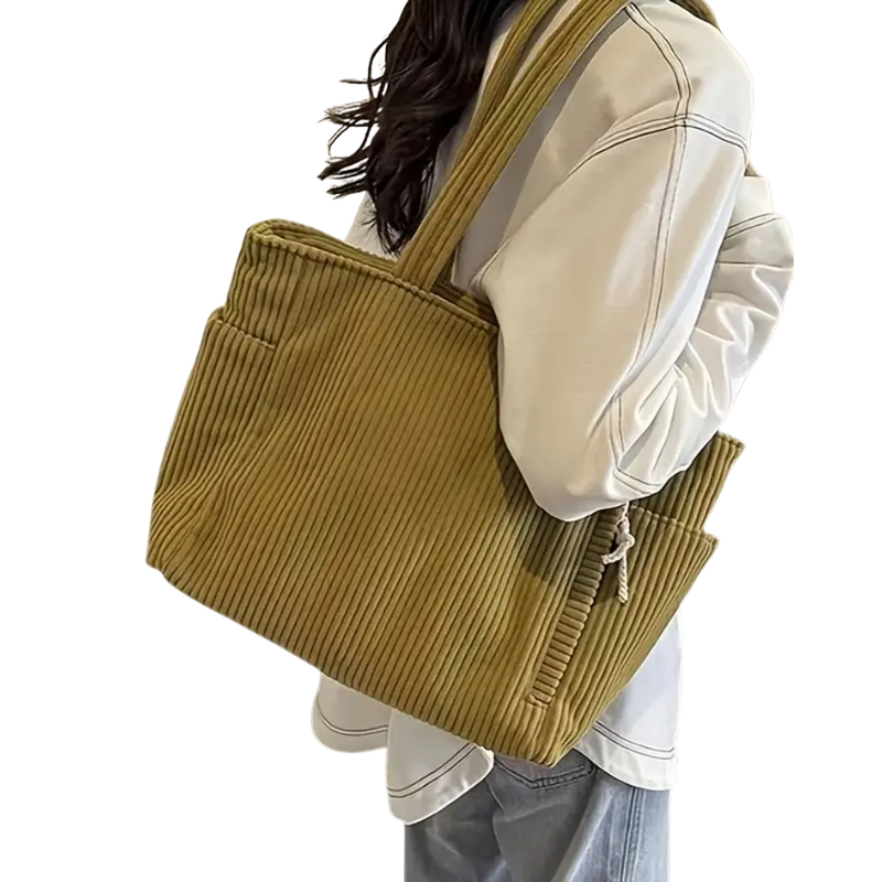 Mia | Romslig Cordfløyelveske