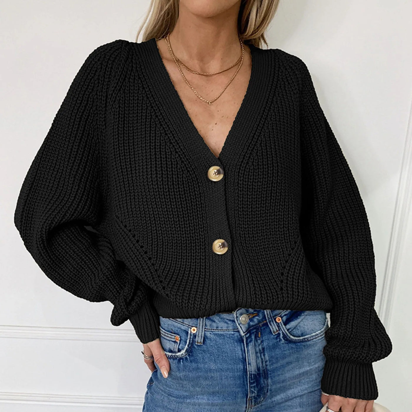 Alexandra | Cardigan med V-hals