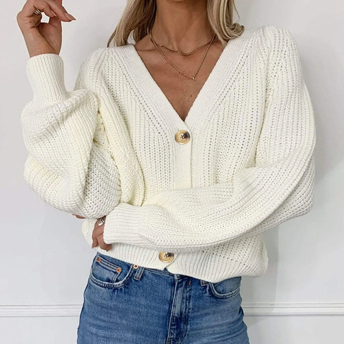 Alexandra | Cardigan med V-hals