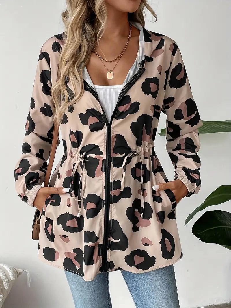 Lea | Leopardmønstret lettjakke